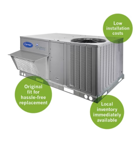 Carrier 48FC Low Installation Costs, orifinal fit for hassle-free replacement, local inventory immediately available